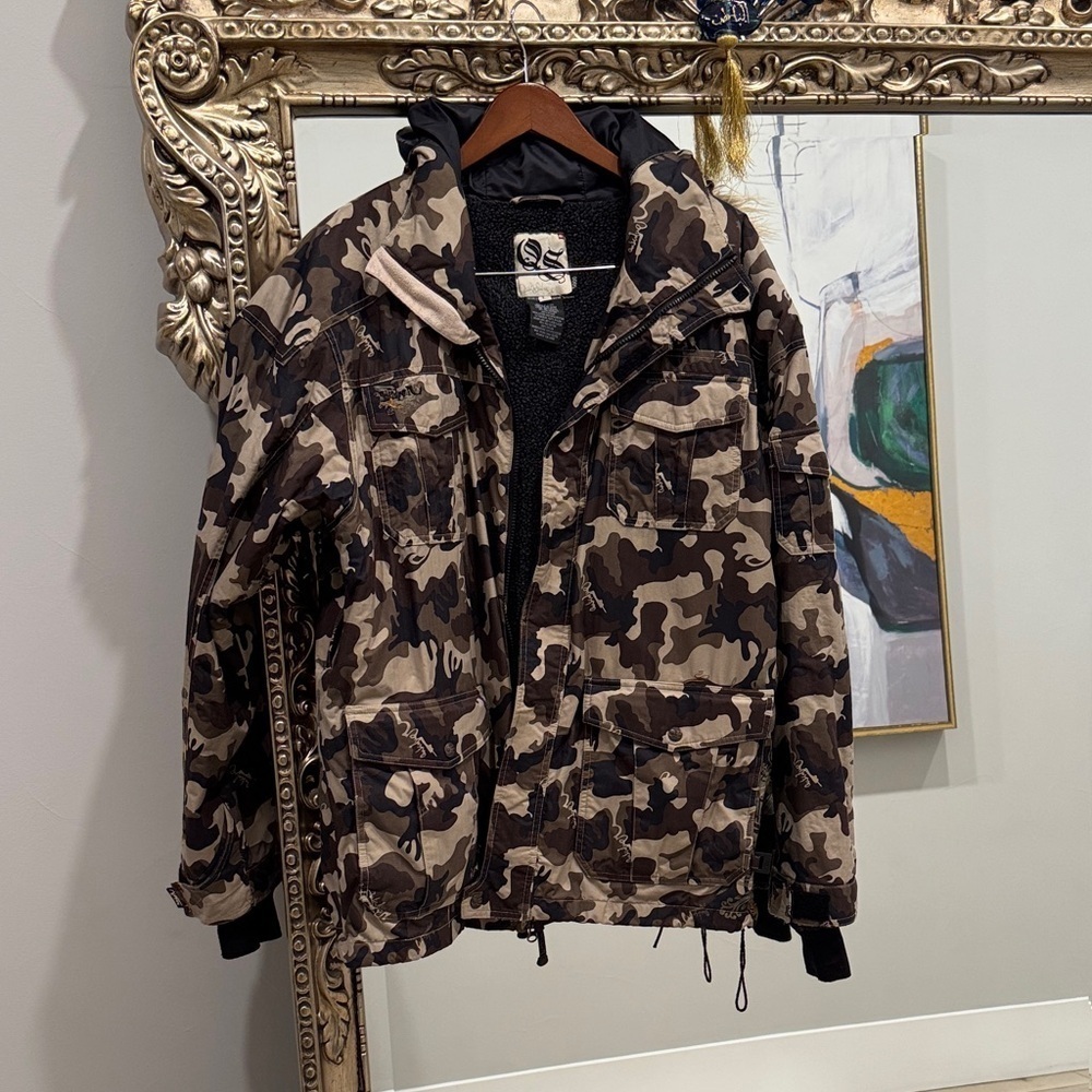 Quiksilver Brown Camouflage Field Jacket